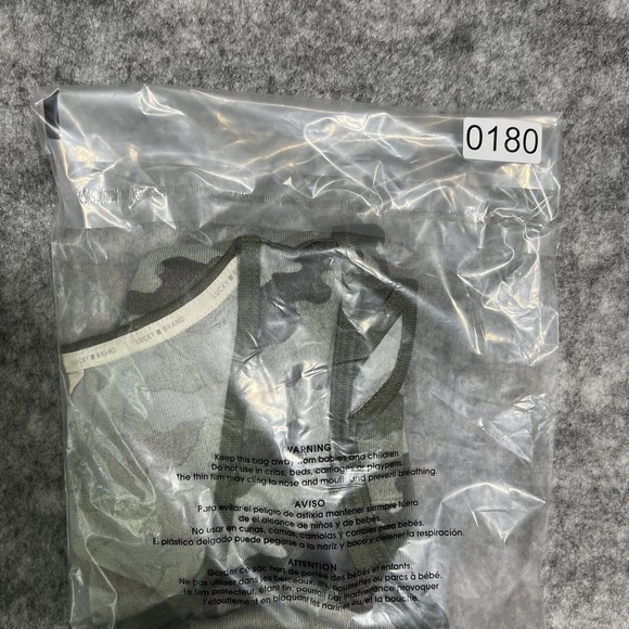 Lucky Brand Camo Green Tank Top Shirt Womens L Top Soft Lounge Casual Athleisure - Picture 11 of 11